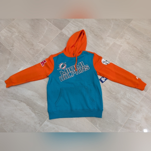 Miami Dolphins Teal and Orange Hoodie - Picture 3 of 12